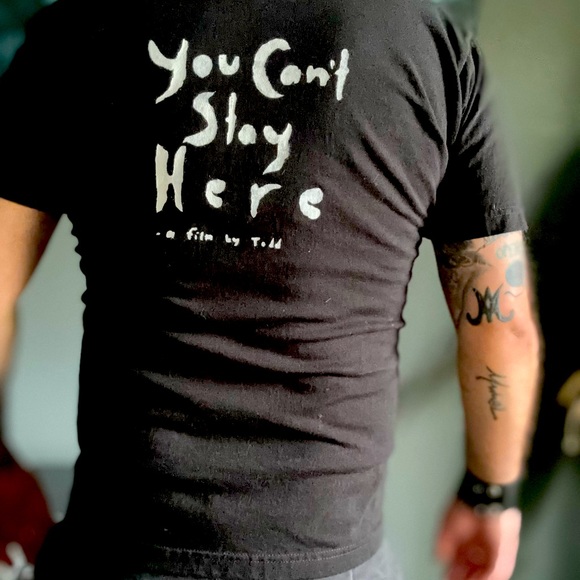 hand painted! Cast&Crew TShirt for the film: Todd Verow’s “You Can’t Stay Here” - Picture 4 of 6